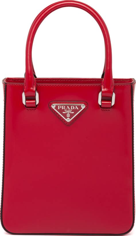 Prada small brushed leather tote